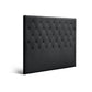 Double charcoal fabric bed frame