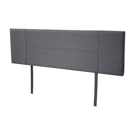 Bed Headboard King Linen Fabric - Grey - Furniture > Bedroom