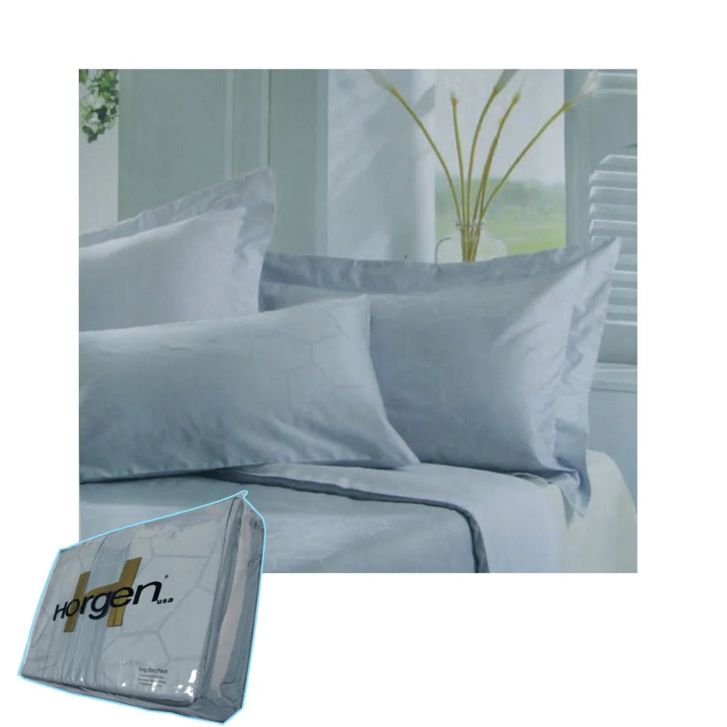 Bed Pack 410TC Horgen Globoid Sky - King - Home & Garden