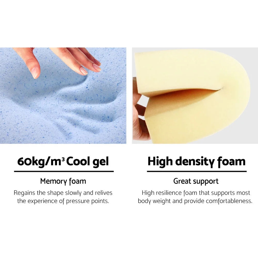 Bedding Foam Wedge Back Support Pillow - Blue - Giselle