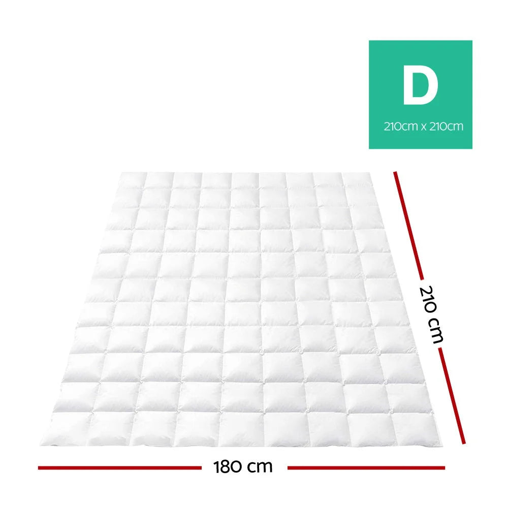 White bedding goose down with quilt double size