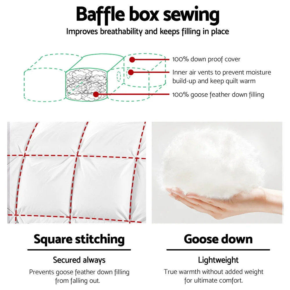Bedding goose down with quilt double size lightweight feather