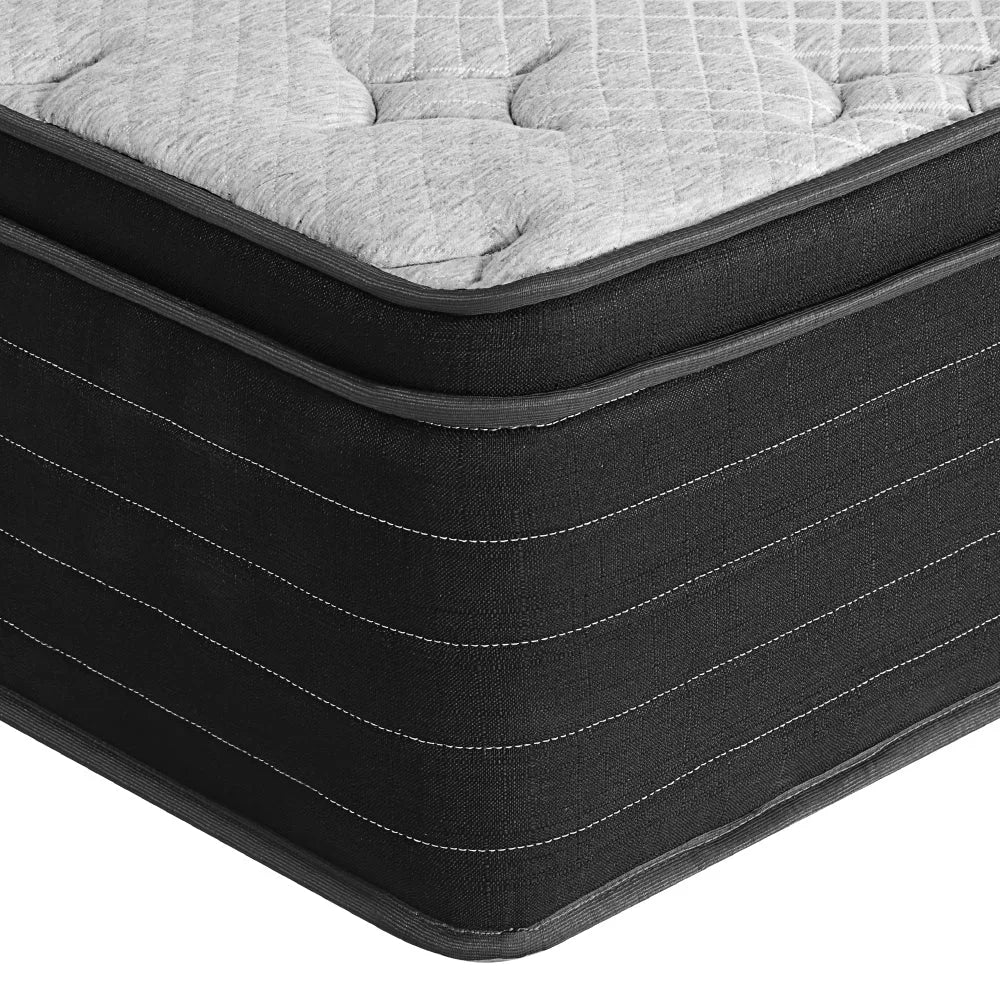 Foam 32cm pocket spring mattress with foam layer and stitched cover