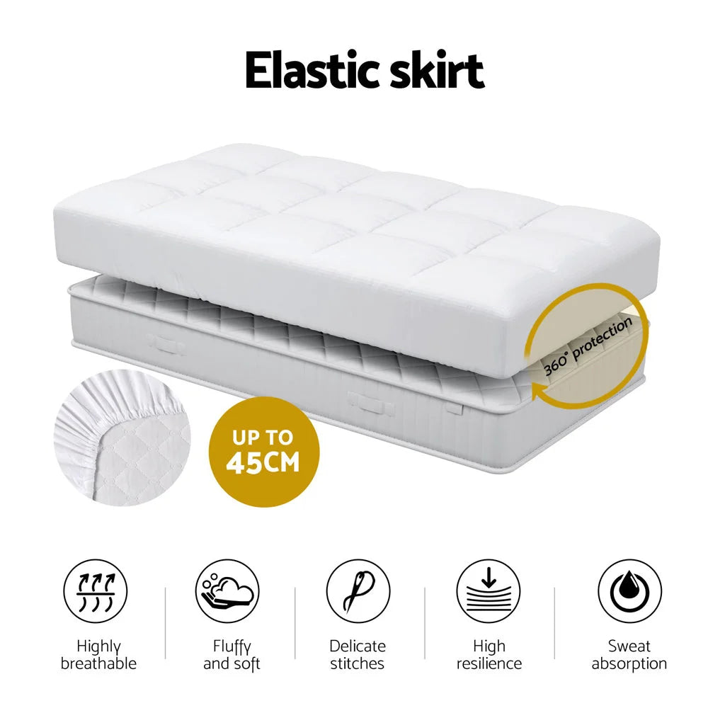 Bedding Mattress Topper Pillowtop Bamboo Cot giselle 965