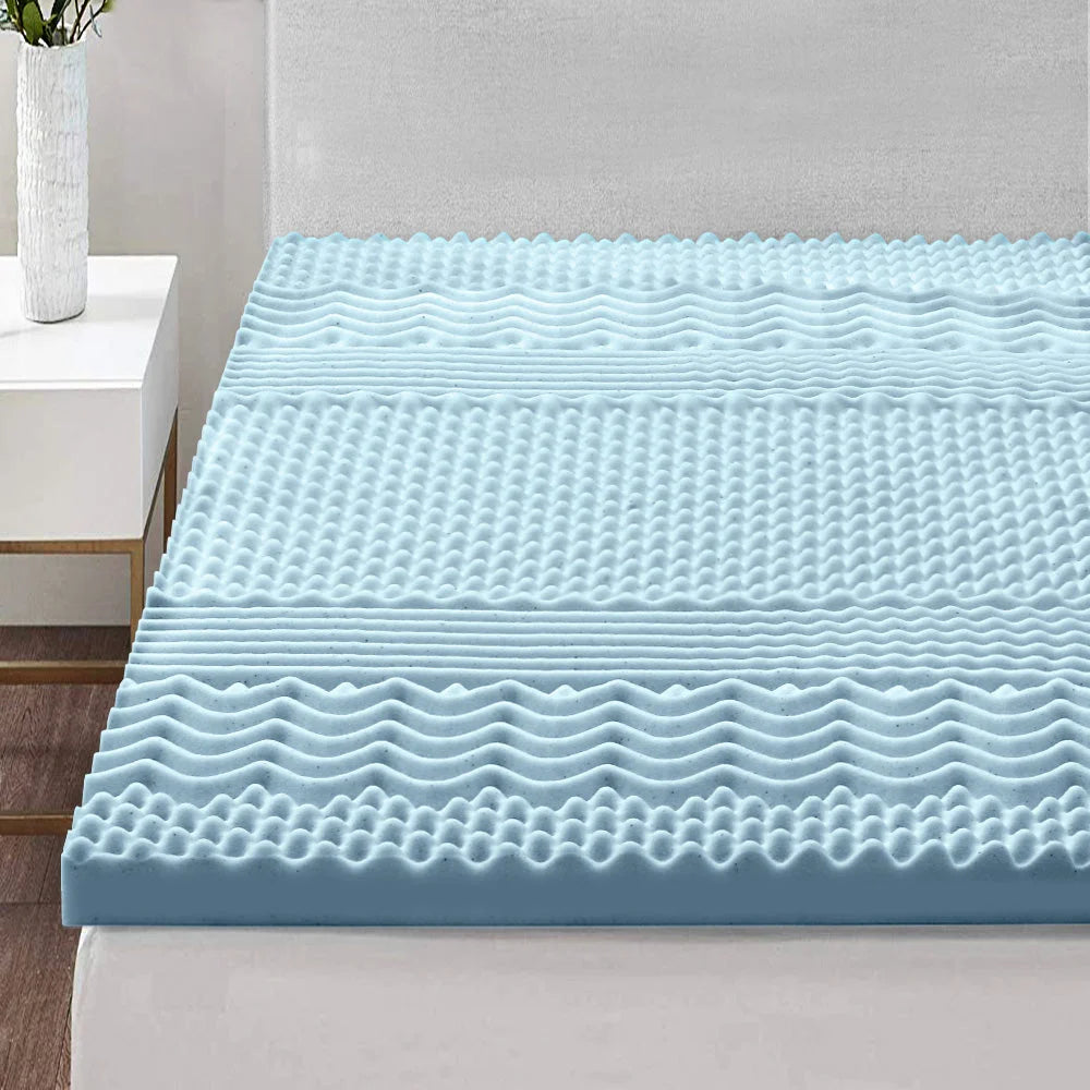 Foam 5cm mattress topper with cover fabric and edge stitching