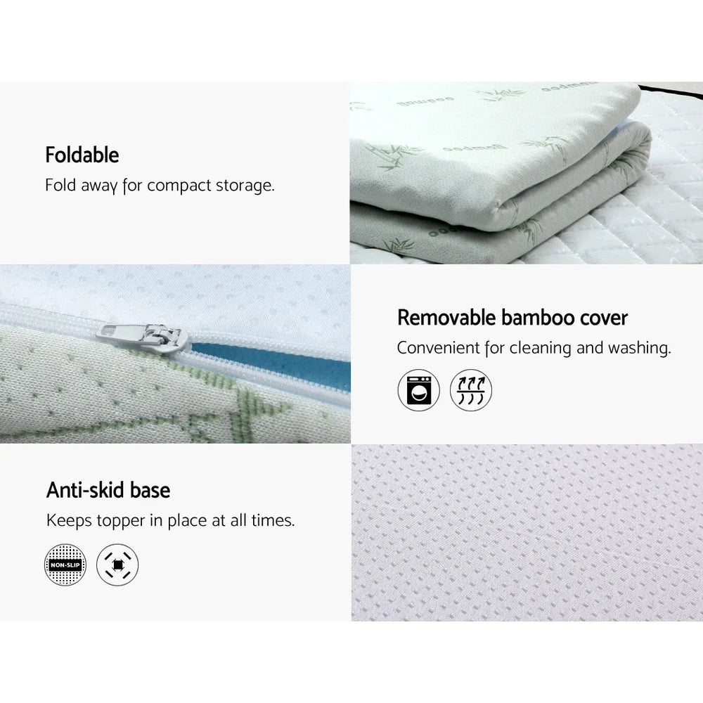 Bedding Memory Foam Mattress Topper Cool Gel with Bamboo