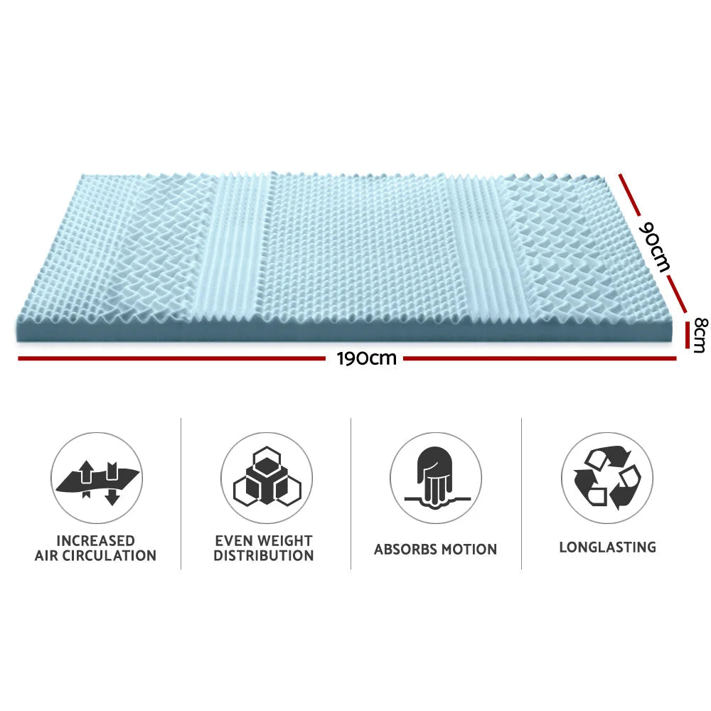Bedding Memory Foam Mattress Topper Cool Gel with Bamboo