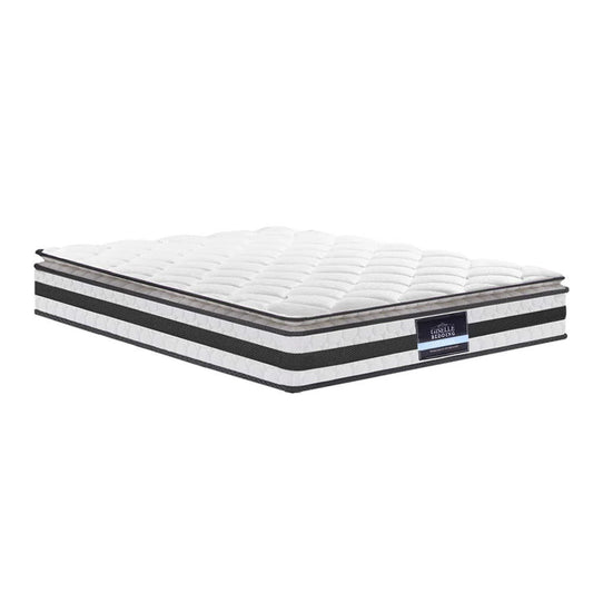 Foam 21cm mattress with pocket spring construction and fabric cover