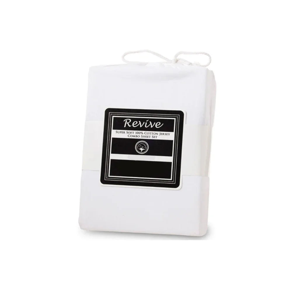Bedding Revive 100% Cotton Jersey Combo Set - White King