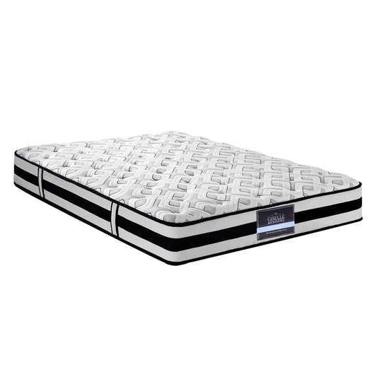 Foam 24cm pocket spring mattress with rolled edge and quilted finish