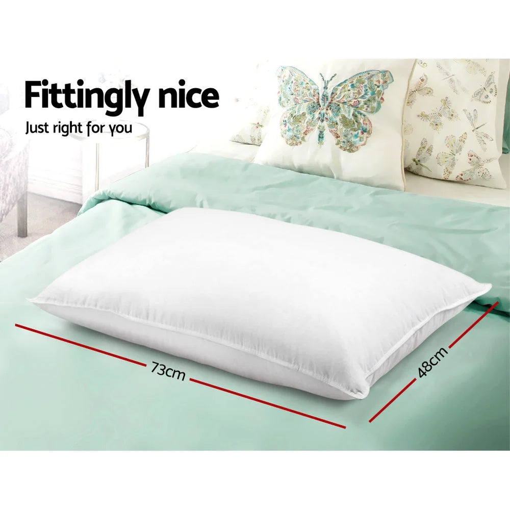 Bedding Set of 4 Medium and Firm Cotton Pillows