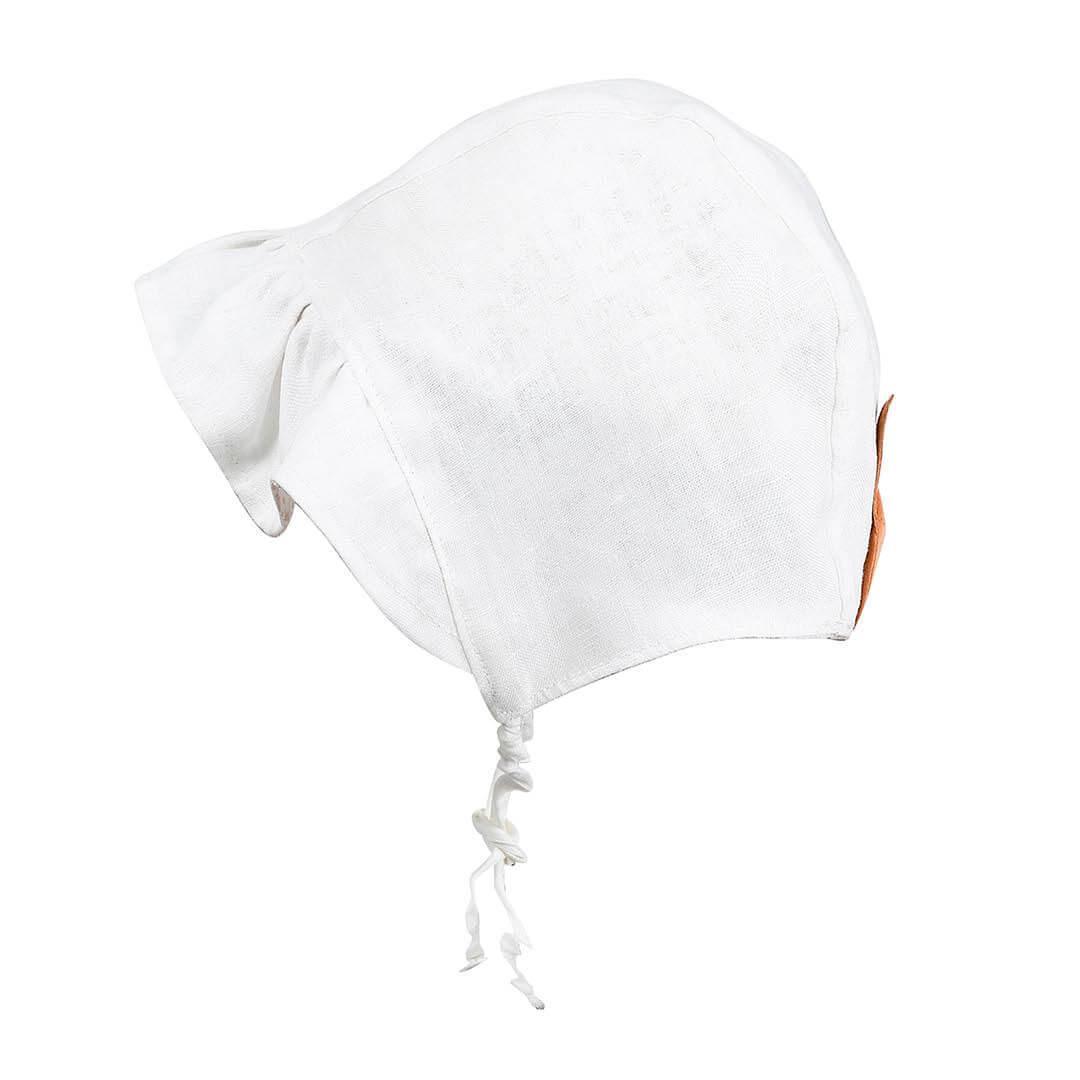 Bedhead Heritage Reversible Ruffle Bonnet Hat-Willow/Blanc M