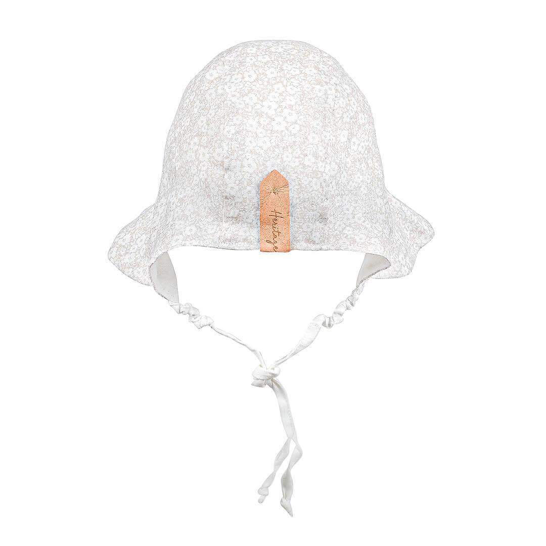 Bedhead Heritage Reversible Ruffle Bonnet Hat-Willow/Blanc M