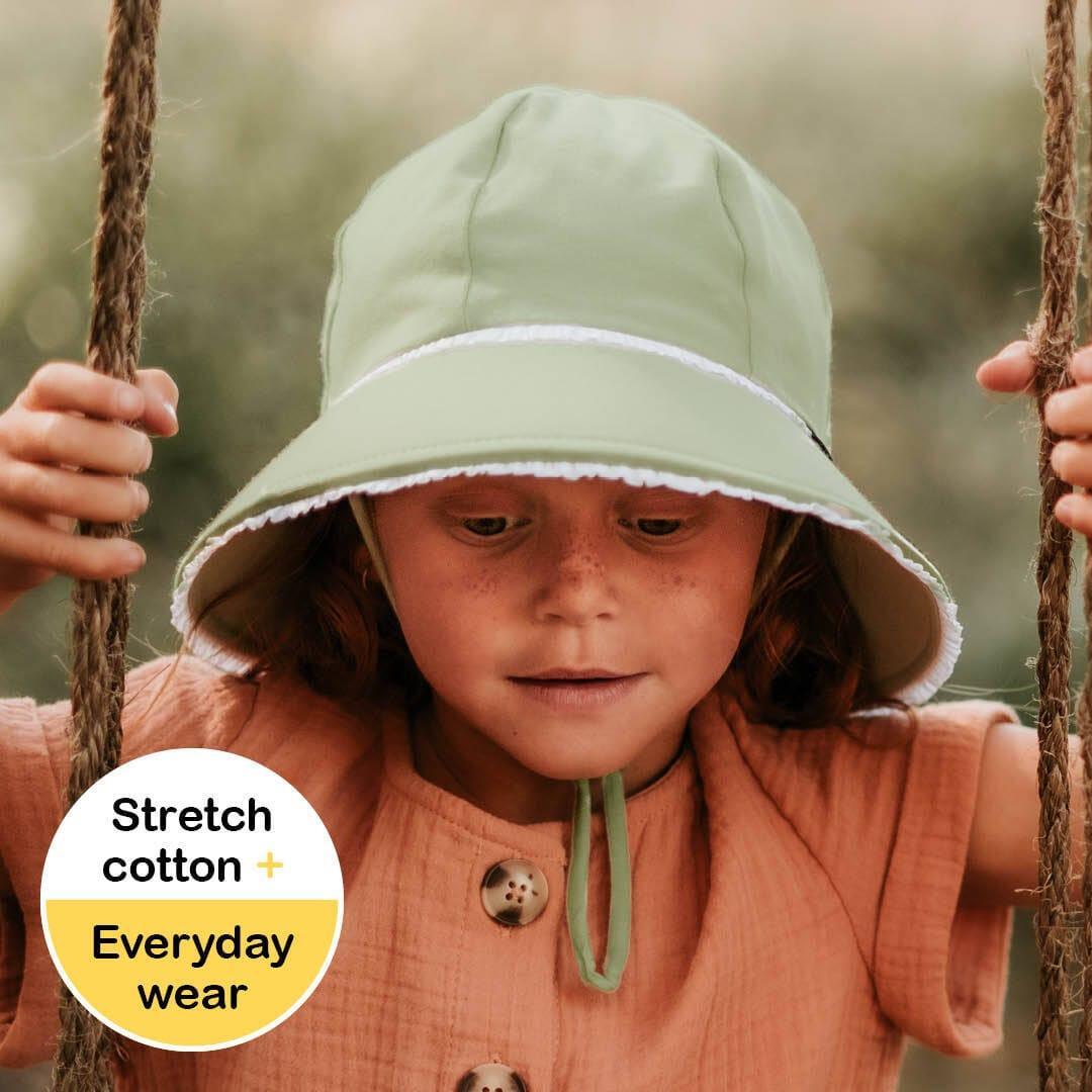 Bedhead Ponytail Bucket Hat - Khaki Ruffle L