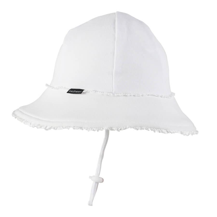 Bedhead Ponytail Bucket Hat - White Ruffle L