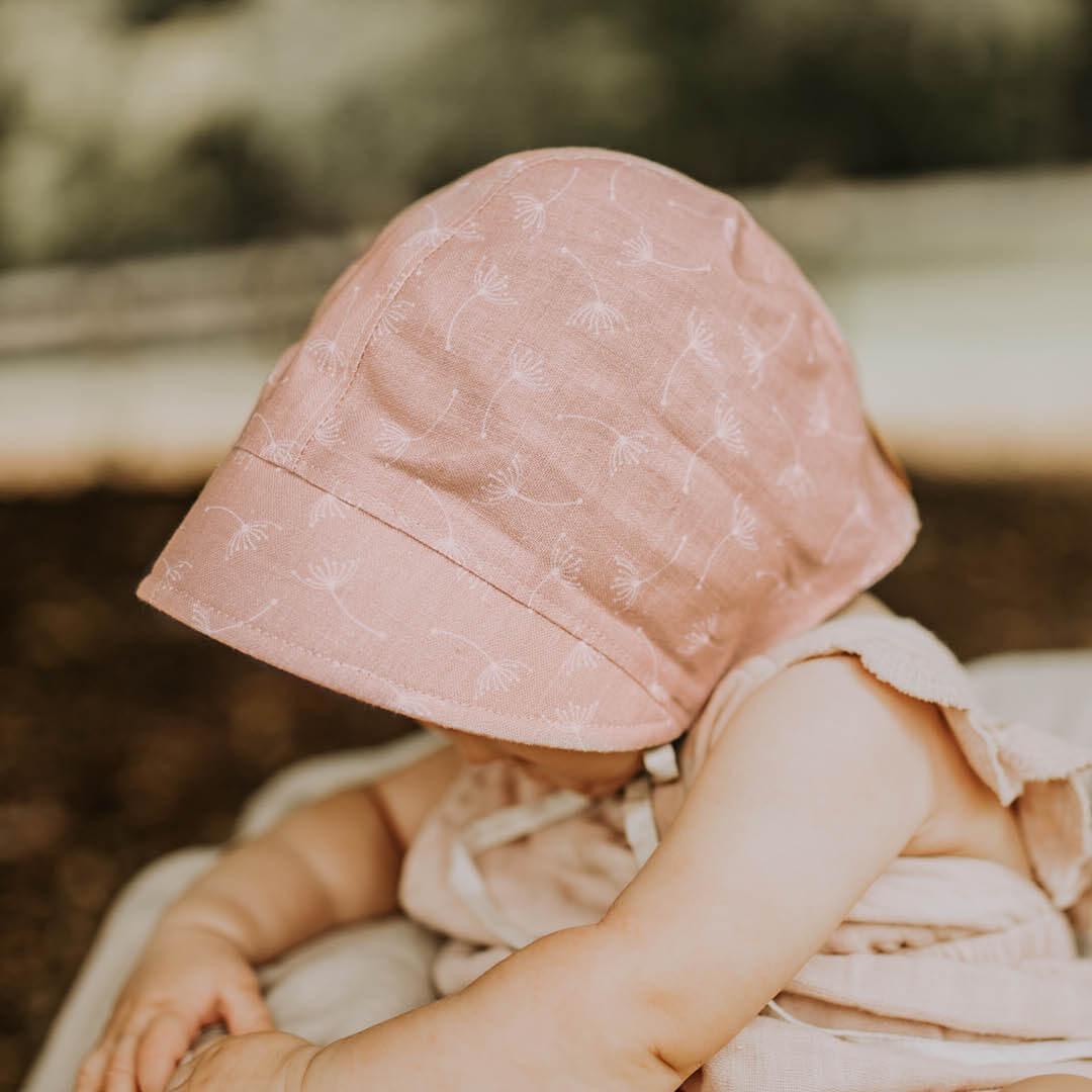 Bedhead Reversible Bonnet Hat- Frances/Flax S