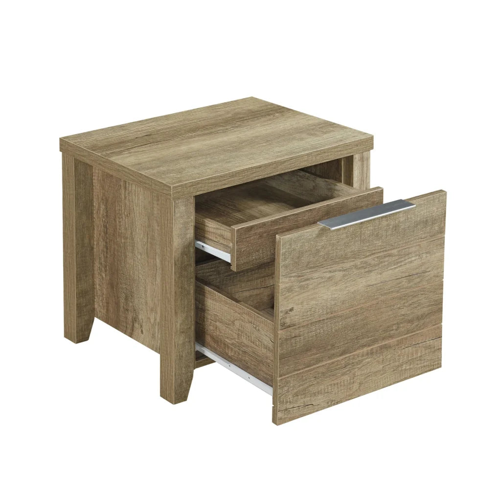 Bedroom Suite 4-Piece Natural Wood Like MDF King Size Oak