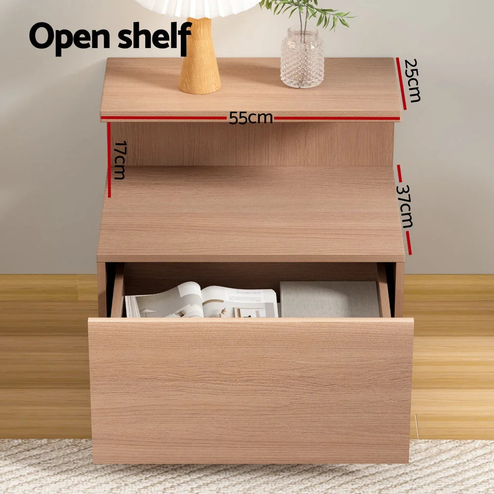 Bedside Table 1 Drawer - Pine - Furniture