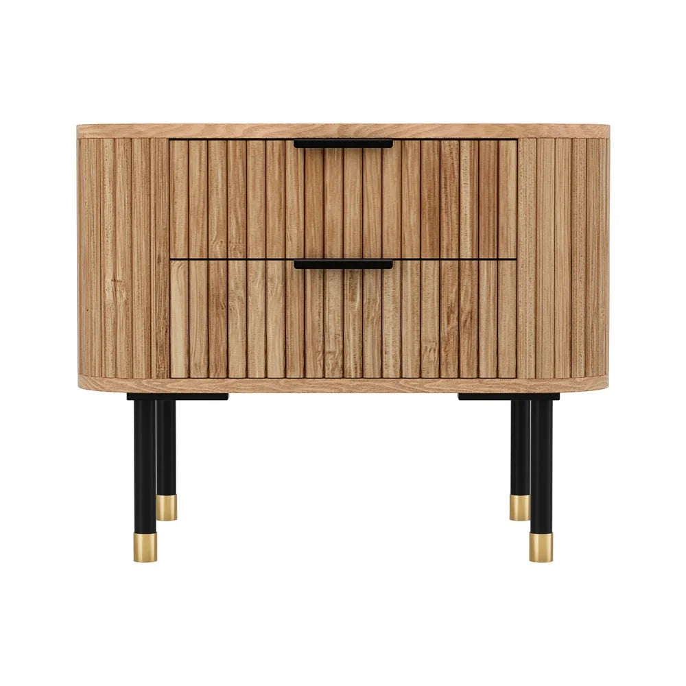 Wood table with tabletop and support frame