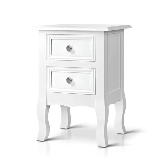 Bedside Table Drawers French Storage Cabinet Nightstand