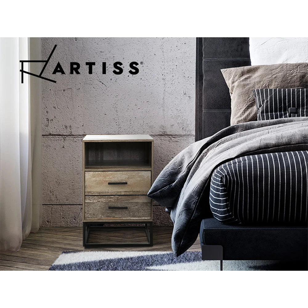 Bedside Table Drawers Nightstand Storage Cabinet Unit