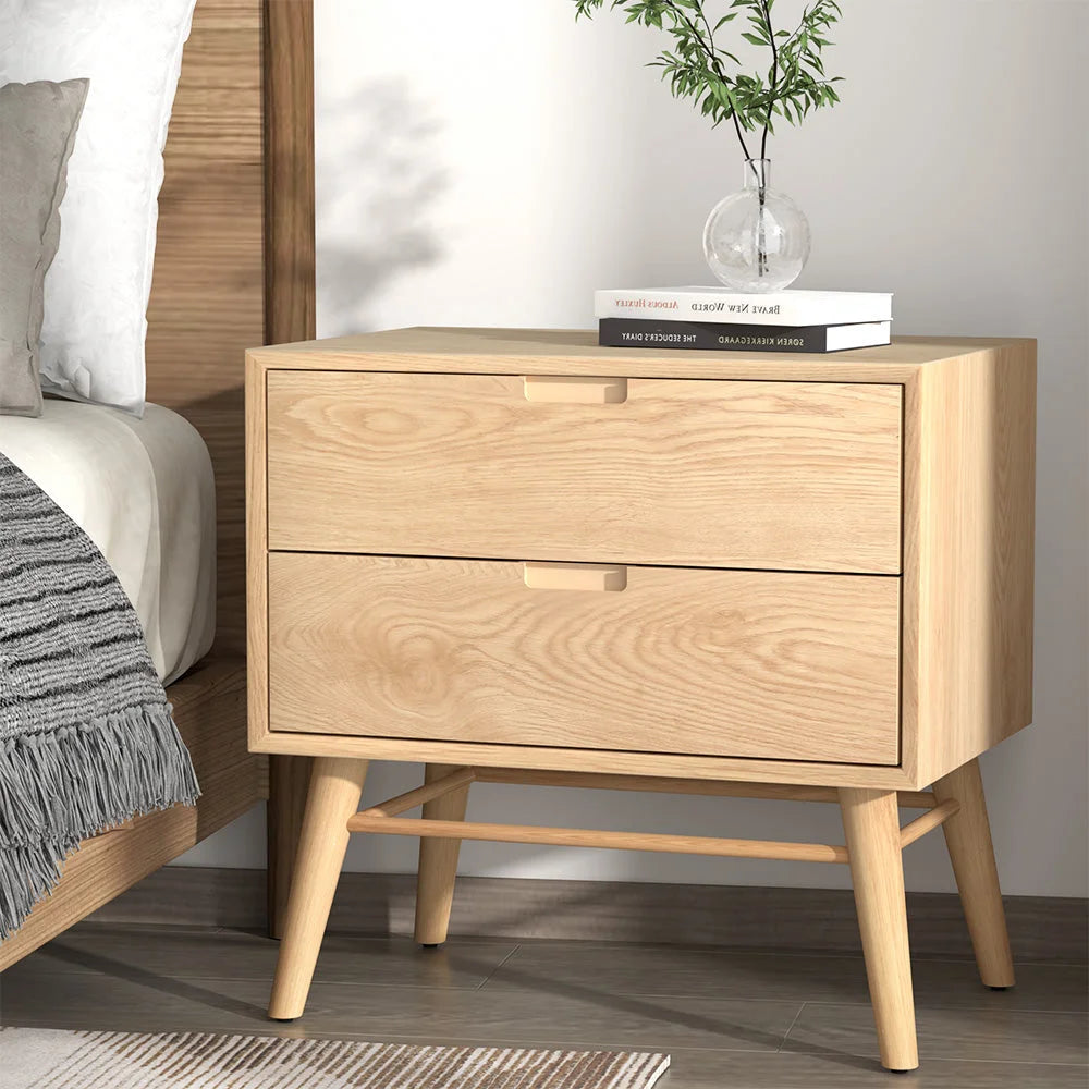 Bedside Table Drawers Side End Storage Cabinet Nightstand