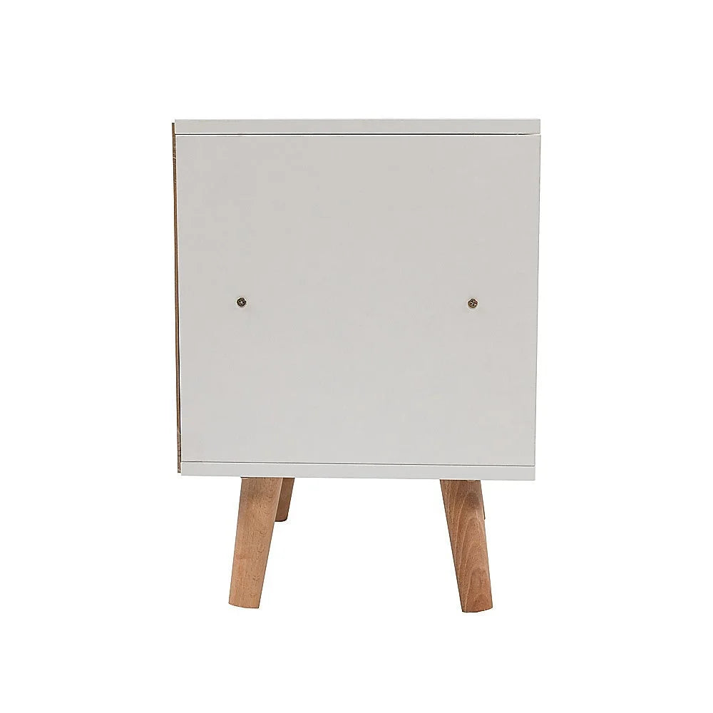 Bedside Table Drawers Side Nightstand White Storage Cabinet