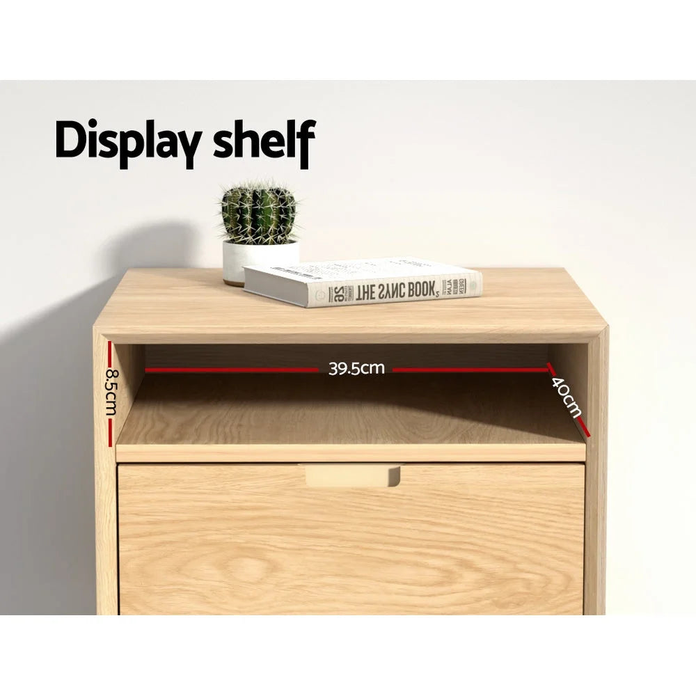Bedside Table Drawers Side Table Shelf Storage Cabinet