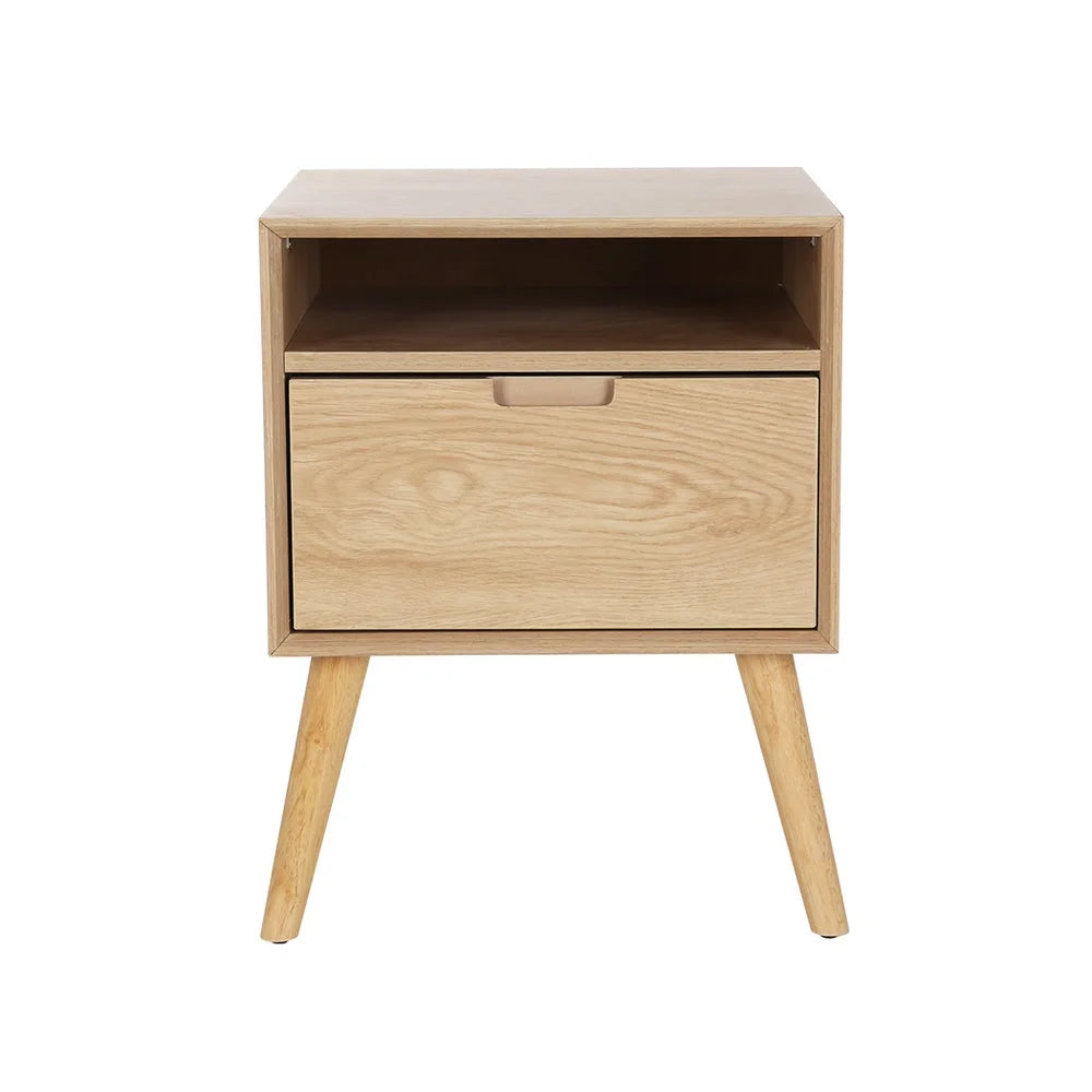 Bedside Table Drawers Side Table Shelf Storage Cabinet