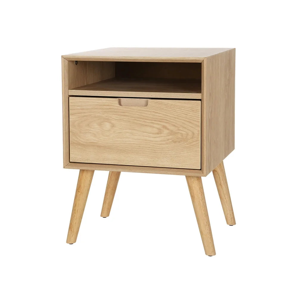 Bedside Table Drawers Side Table Shelf Storage Cabinet