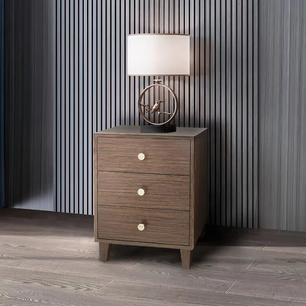 Bedside Table MDF 3 Drawers Side Table Night Stand Storage