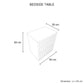 Bedside Table MDF Brown Colour Waveform Design Three