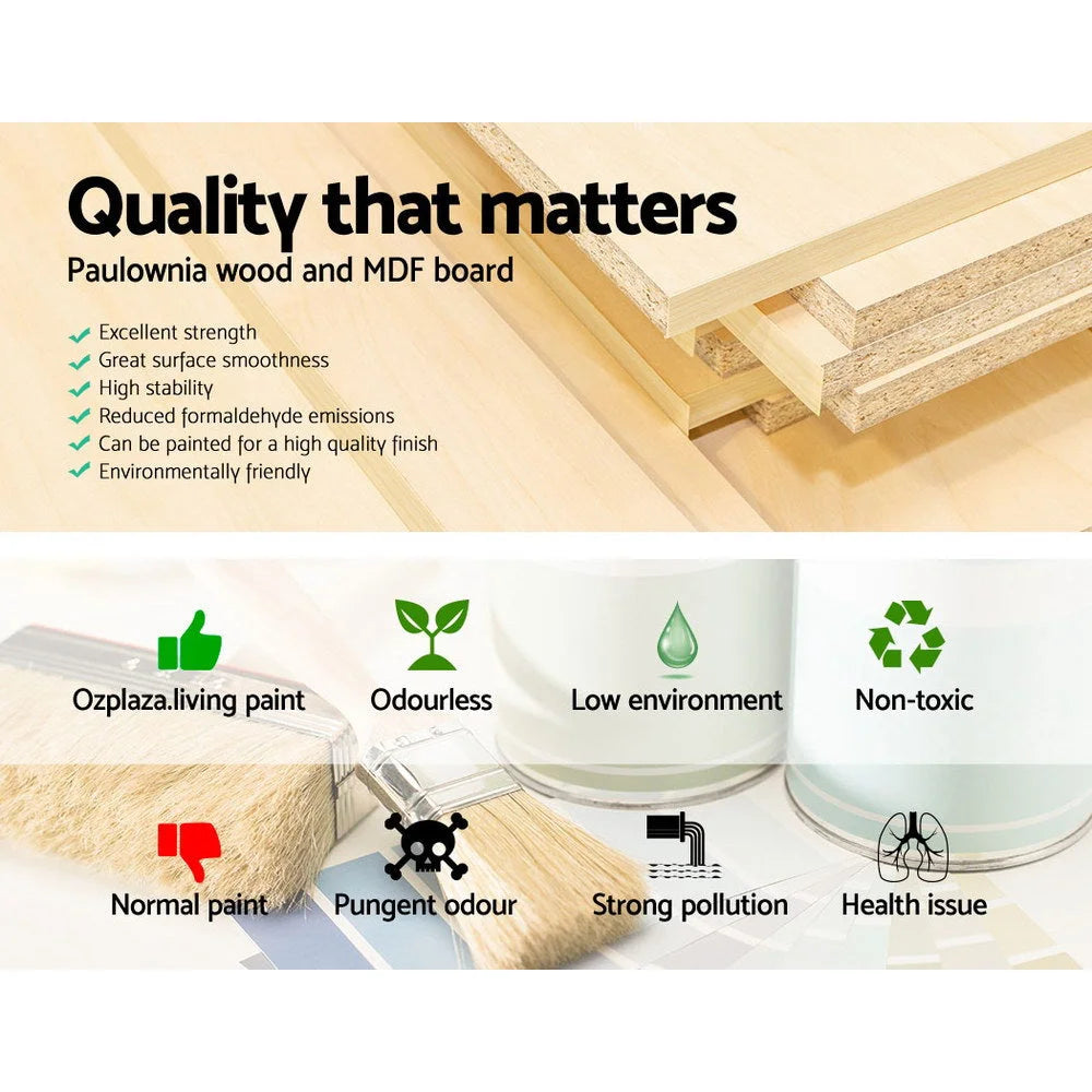 Bedside Table Nightstand Drawer Storage Cabinet Lamp Side