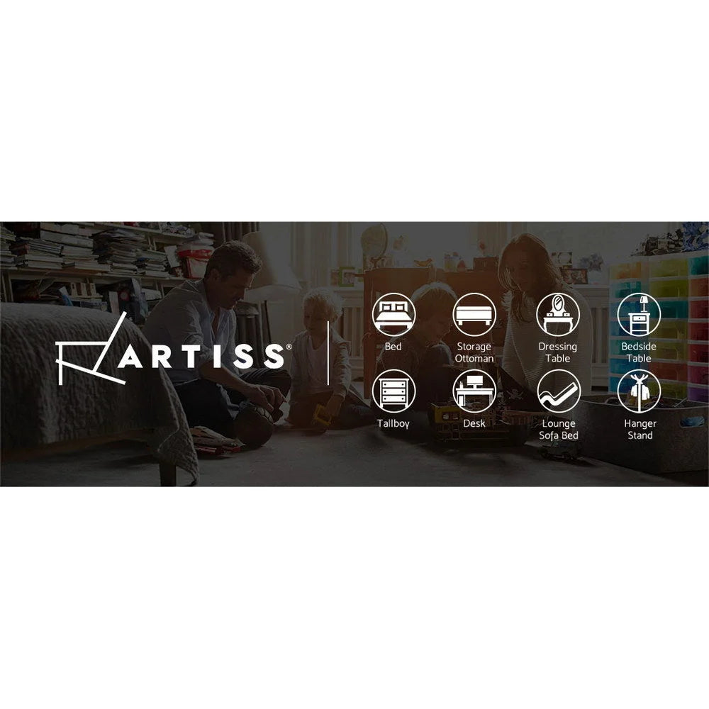 Bedside Table Nightstand Drawer Storage Cabinet Lamp Side