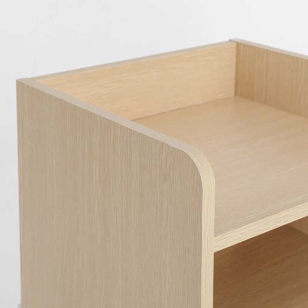 Bedside Table Storage Cabinet Nightstand - 1 Drawer 2