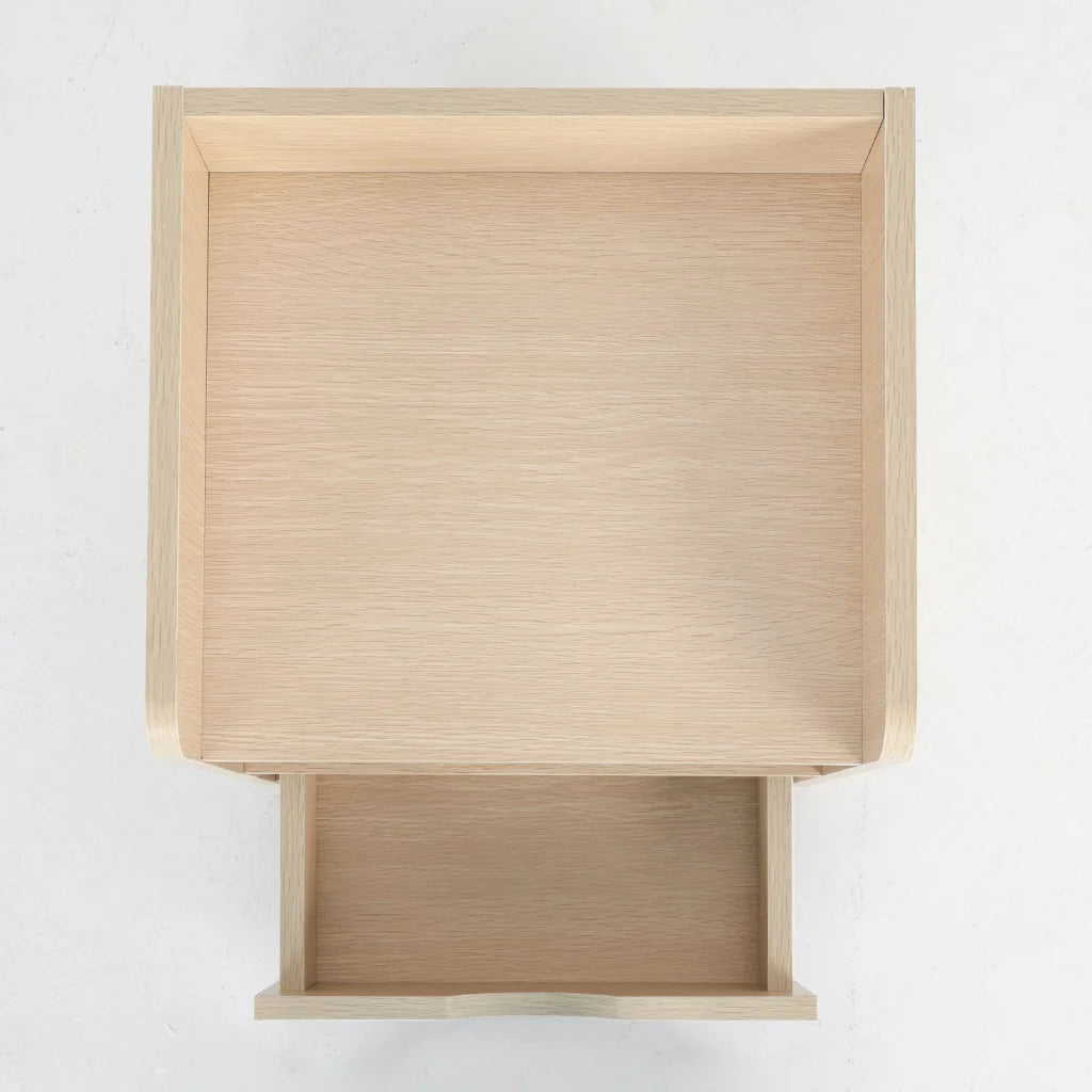 Bedside Table Storage Cabinet Nightstand - 1 Drawer 2