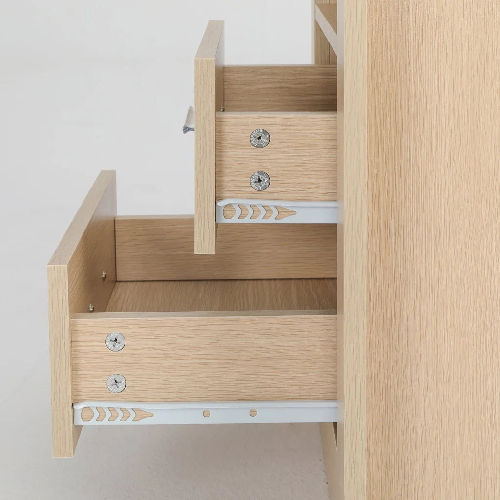 Bedside Table Storage Cabinet Nightstand - 2 Drawers 1