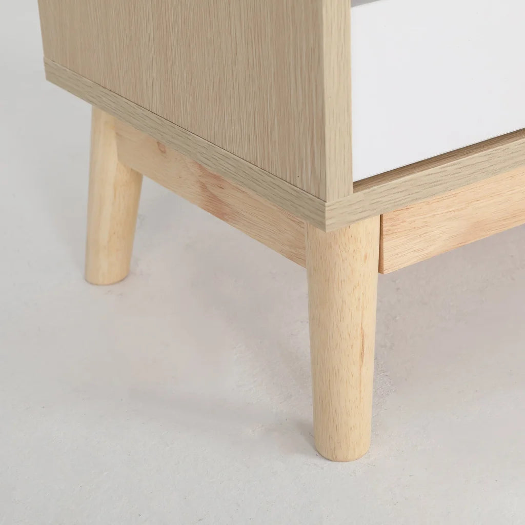 Bedside Table Storage Cabinet Nightstand - 2 Drawers - ANYA