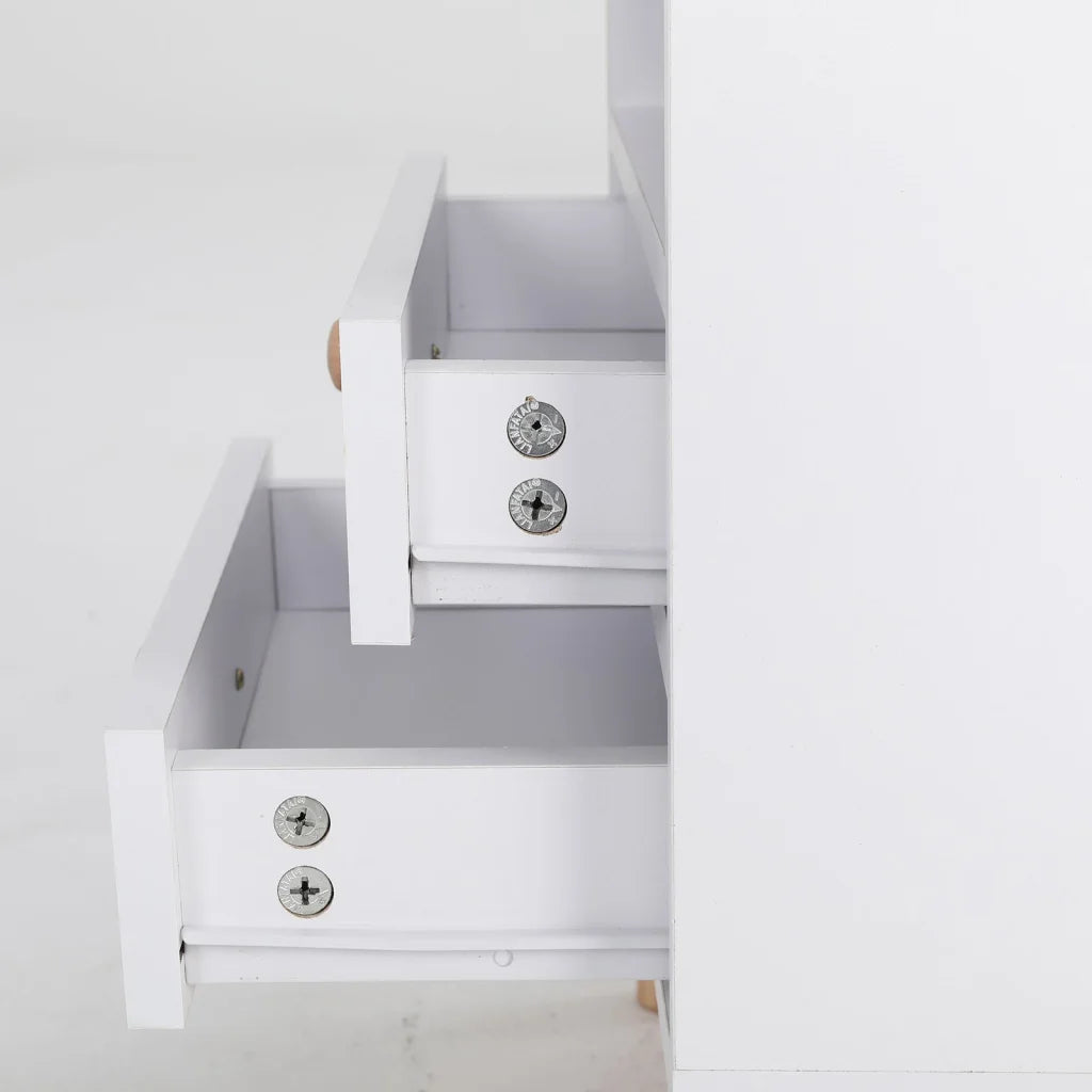 Bedside Table Storage Cabinet Nightstand - 2 Drawers - ANYA