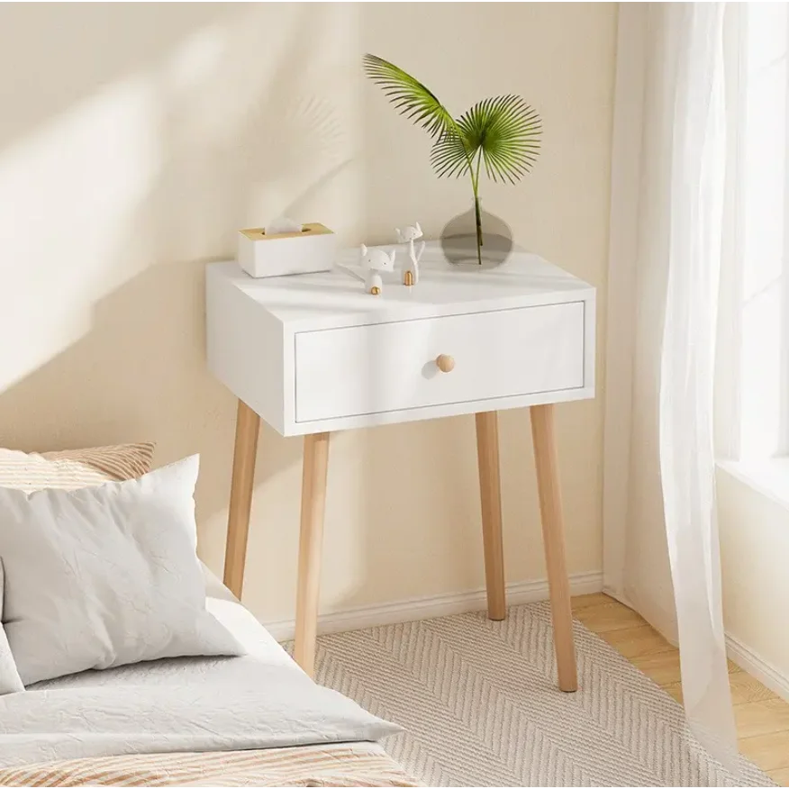 BedSide Table White - Furniture > Bedroom > Bedside Tables