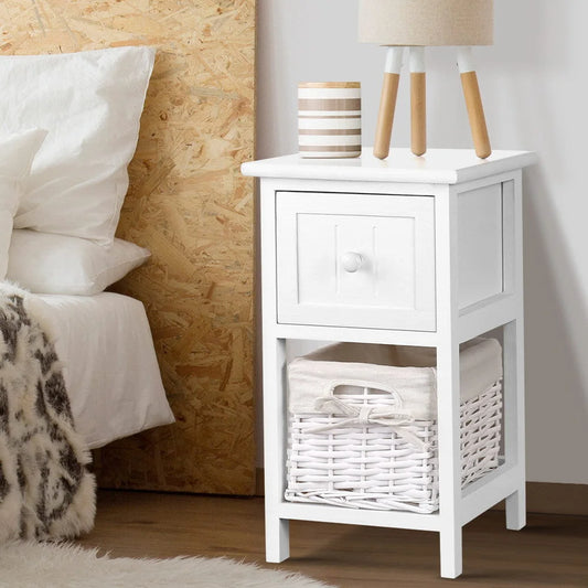 Bedside Tables 2PCS - Ariss White - Bedroom