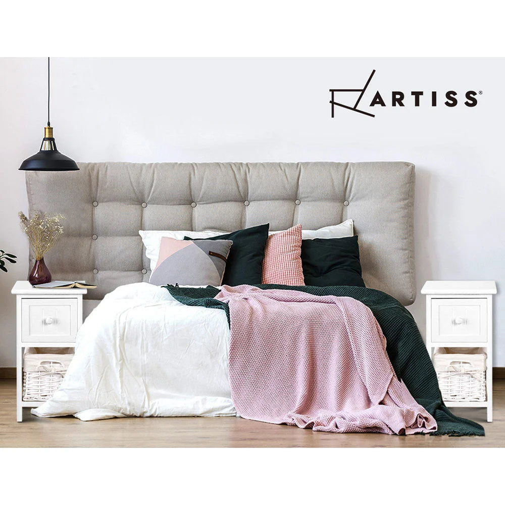 White 2 table with bedside tables ariss bedroom