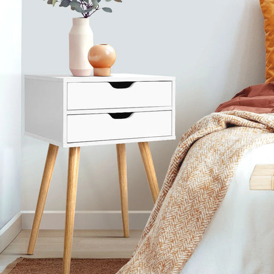 Bedside Tables Drawers Side Table Nightstand Wood Storage