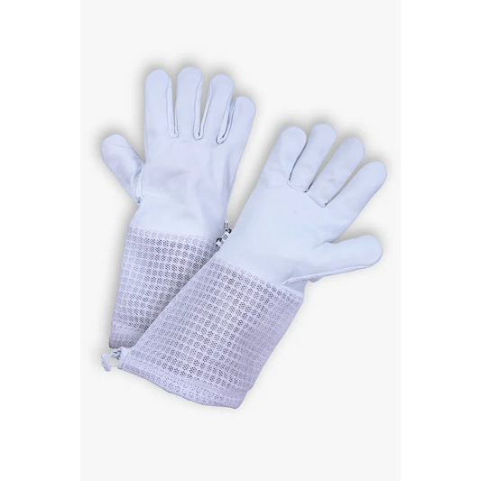 Beekeeping Bee Gloves Goat Skin with 3 Mesh Ventilated Gloves