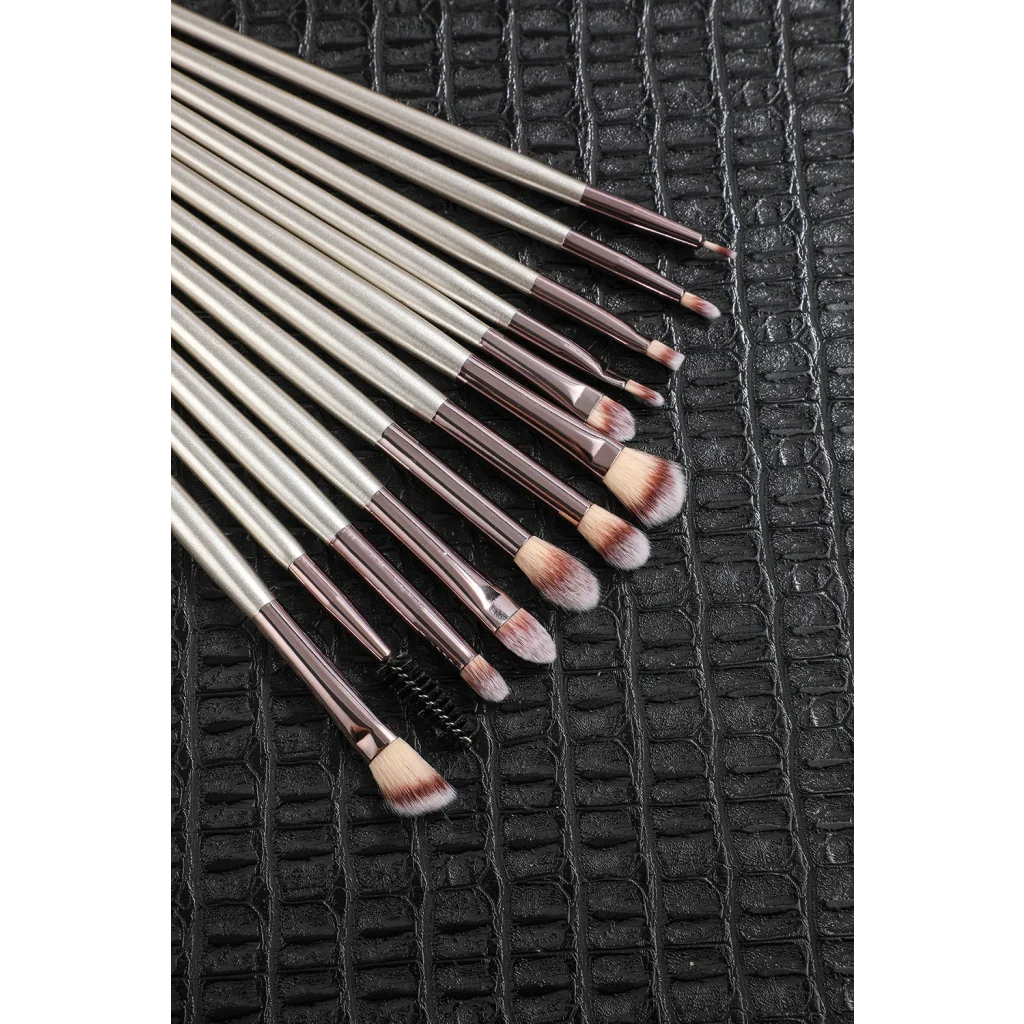 Beige 18-Piece Makeup Brush Set - Professional Synthetic