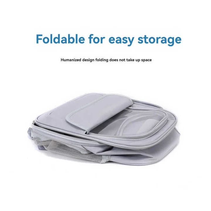 Beige And Green Spacious Pet Carrier Backpack with Clear