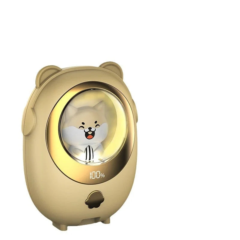 Beige Cute Pet Rechargeable Hand Warmer - Portable USB