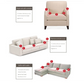 Beige Double Sofa Bubble Gauze Sofa Cover with Skirt - Full