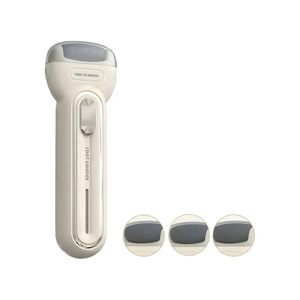 Beige Electric Foot Grinder with USB Charging - Dual-Speed