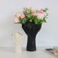 Beige Elegant Off-White Ceramic Vase - Modern Sculptural